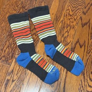 Pendleton Striped Multicolor Socks Fits Men Size 8-12
